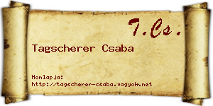 Tagscherer Csaba névjegykártya