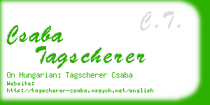 csaba tagscherer business card